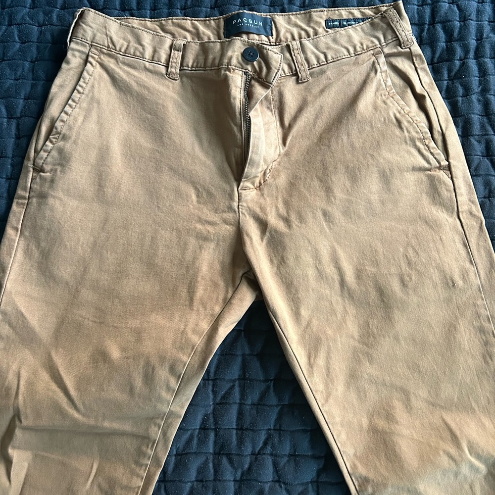 Cropped slim pants in brown size 30